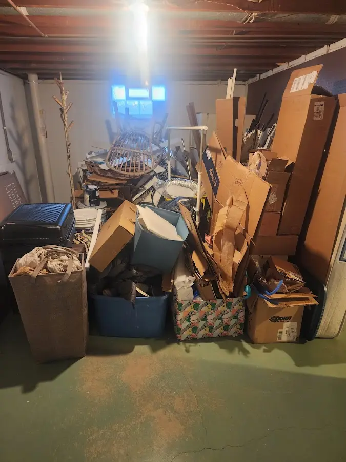 Roll-off dumpster container at job site for Roll Off Dumpster Rental in Flatwoods